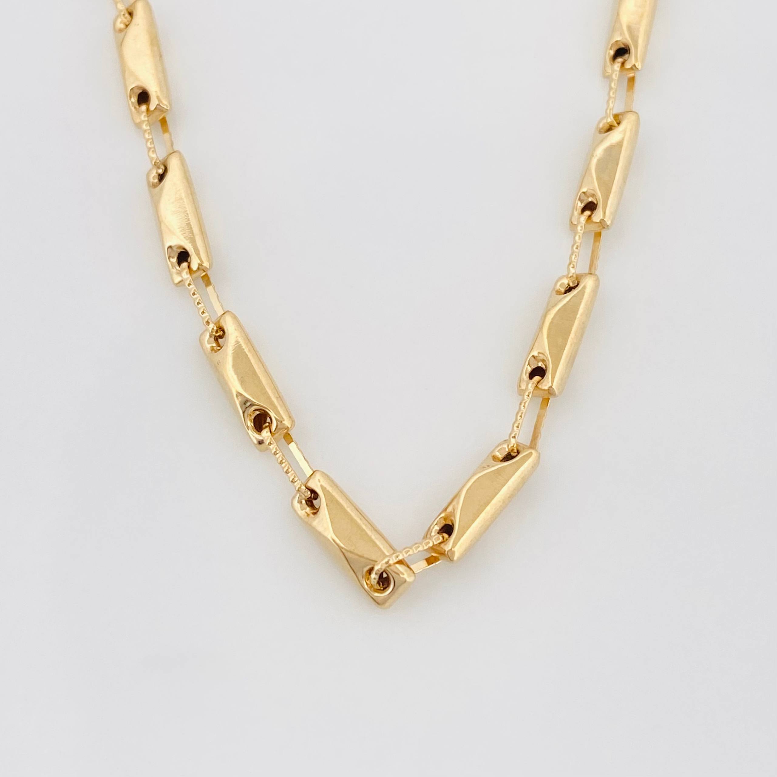 Cadena Rustica Barril Rombo 13.35 g / 63 cm / 3.4 mm Oro Amarillo 18K