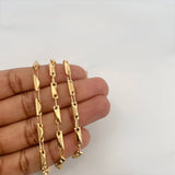 Cadena Rustica Barril Rombo 13.35 g / 63 cm / 3.4 mm Oro Amarillo 18K