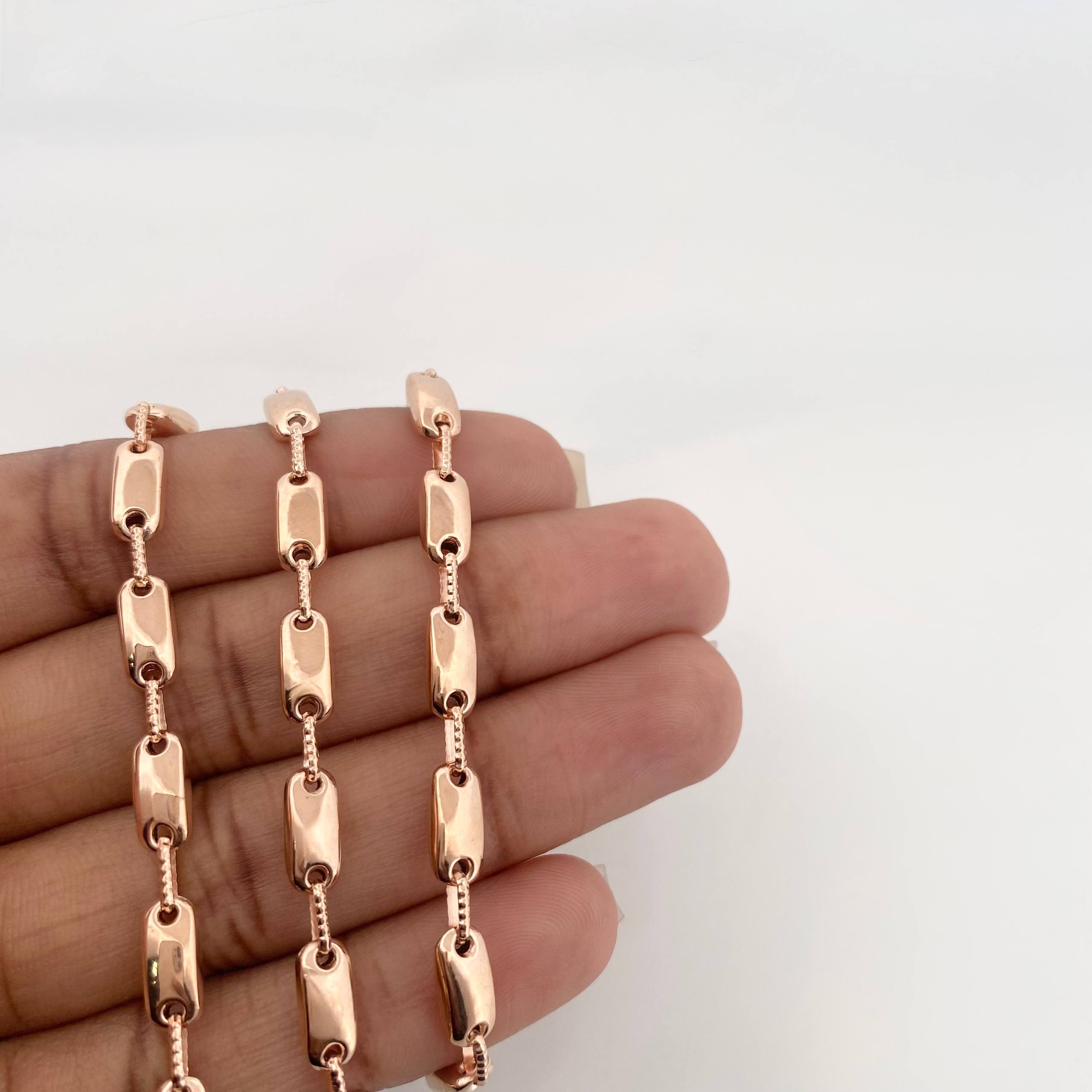 Cadena Rustica Adije 14.65 g / 62 cm / 4.4 mm Oro Rosa 18K