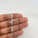 Pulso Moños Esmeralda 2.8 g / 20 cm / 1 mm Plata Rodinada 925