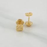 Topos Trebol Diamantado 0.75 g / 3 mm Oro Amarillo 18K