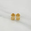 Topos Trebol Diamantado 0.75 g / 3 mm Oro Amarillo 18K