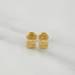 Topos Trébol Diamantado 0.8 g / 5.1 mm Oro Amarillo 18K