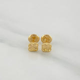 Topos Trébol Diamantado 0.8 g / 5.1 mm Oro Amarillo 18K