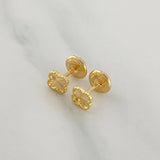 Topos Trebol Diamantado 0.75 g / 3 mm Oro Amarillo 18K