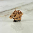 Dije Caballo 7.8gr / 3.4cm / Circones Negros Dos Oros Blanco Rosa