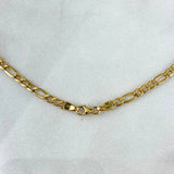 Cadena Fígaro 4.85gr / 50cm / 3.5mm Oro Amarillo +0