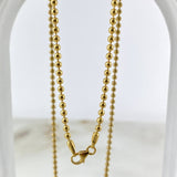 Cadena Militar 2.8gr / 50cm / 1mm Oro Amarillo +3©