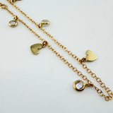 Pulso Aro Seguido Corazones Burbujas 2.2gr / 17.5cm-20cm / 1.5mm Oro Amarillo +4 18K ©