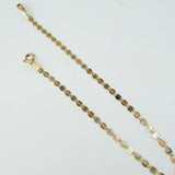 Pulso Escalera Plana 0.75gr / 18cm / 2mm Tres Oros +4 18K ©