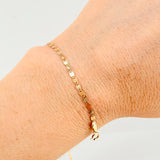 Pulso Escalera Plana 0.75gr / 18cm / 2mm Tres Oros +4 18K ©