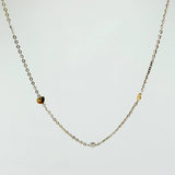 Cadena Aro Seguido Corazones 3.65gr / 45cm / 1mm Dos Oros Amarillo Blanco +4 18K ©