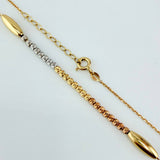 Cadena Aro Seguido Bolas Diamantadas 3.45gr / 45cm / 3mm Tres Oros +4 18K ©