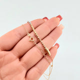 Cadena Aro Seguido Bolas Diamantadas 3.45gr / 45cm / 3mm Tres Oros +4 18K ©