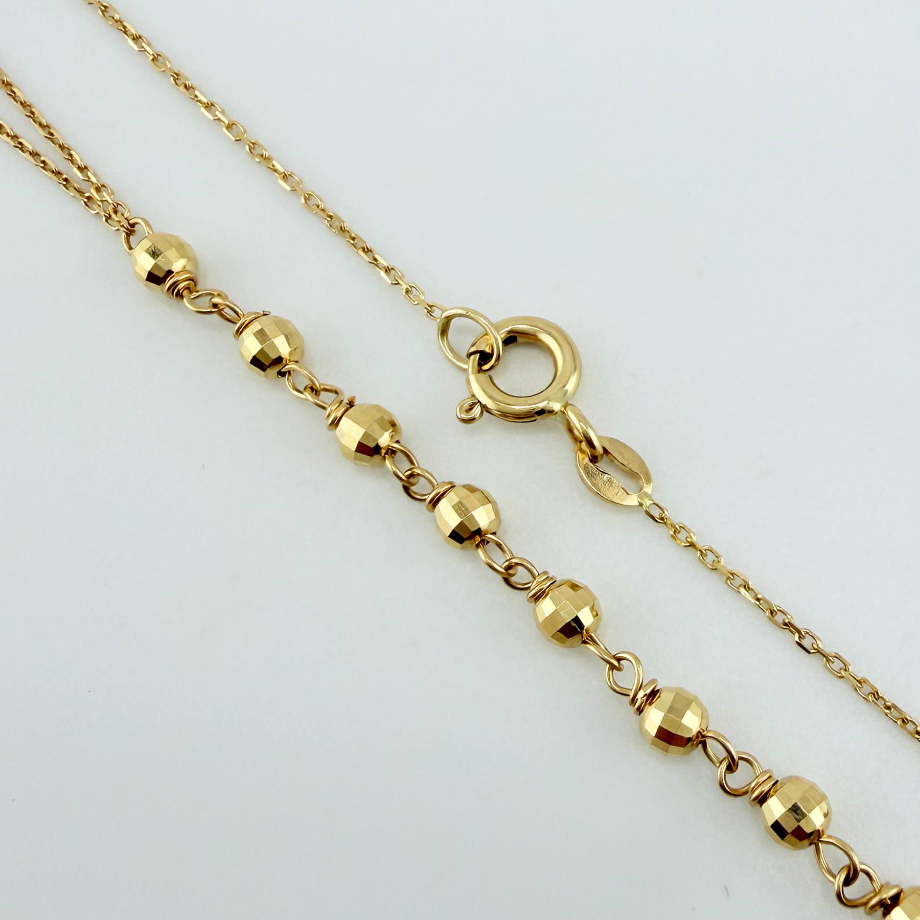 Cadena Denario Virgen Milagrosa 5.6gr / 45cm / 3mm Oro Amarillo +4 18K ©