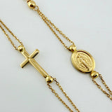 Cadena Denario Virgen Milagrosa 5.6gr / 45cm / 3mm Oro Amarillo +4 18K ©