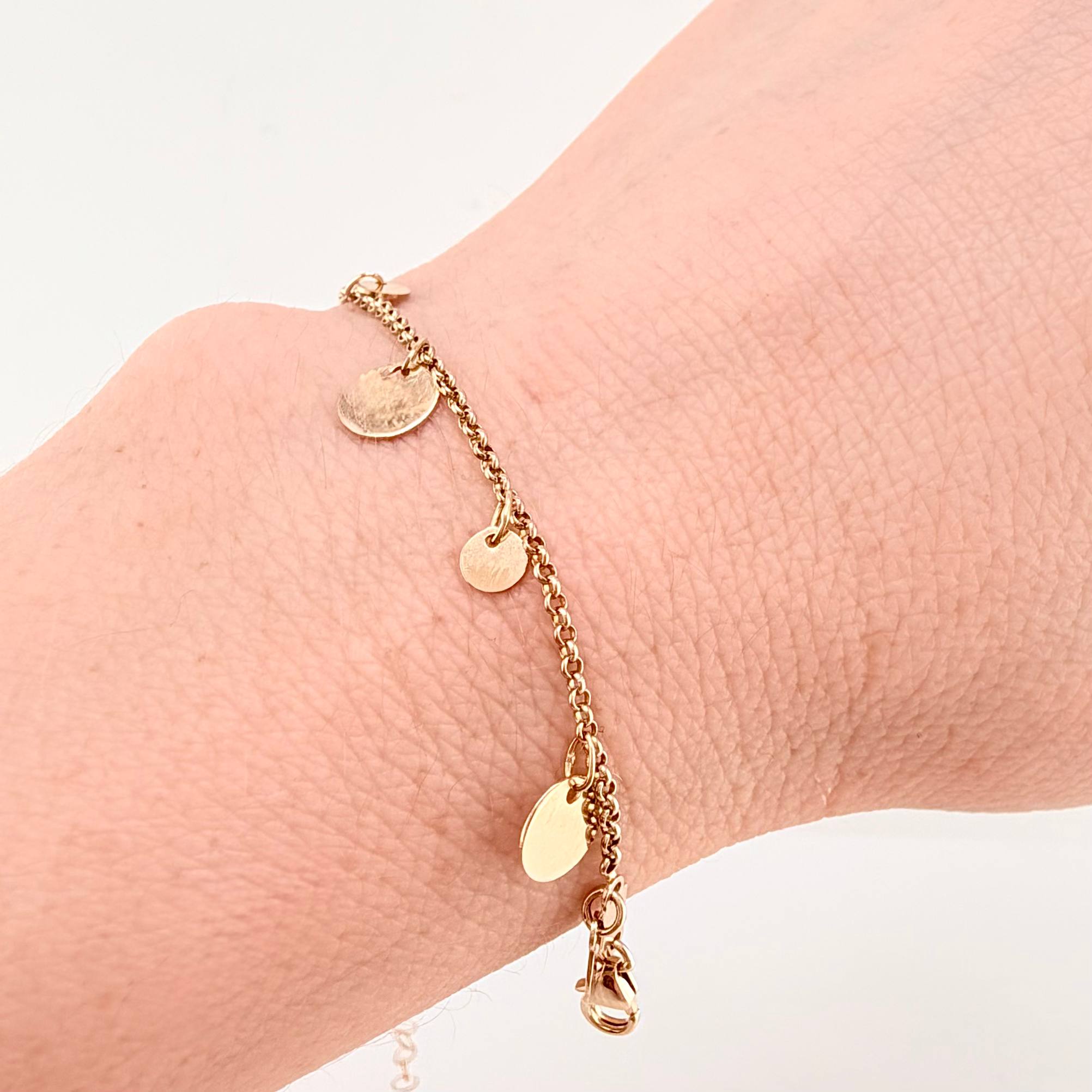 Pulso Roll-On Placas Circulares 2.8gr / 16cm-18cm / 1.5mm Oro Amarillo +4 18K ©