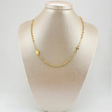 Cadena Denario Virgen Milagrosa 5.6gr / 45cm / 3mm Oro Amarillo +4 18K ©