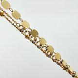 Pulso Aro Seguido Tres Caminos 5.2gr / 17.5cm / 1mm Oro Amarillo +4 18K*