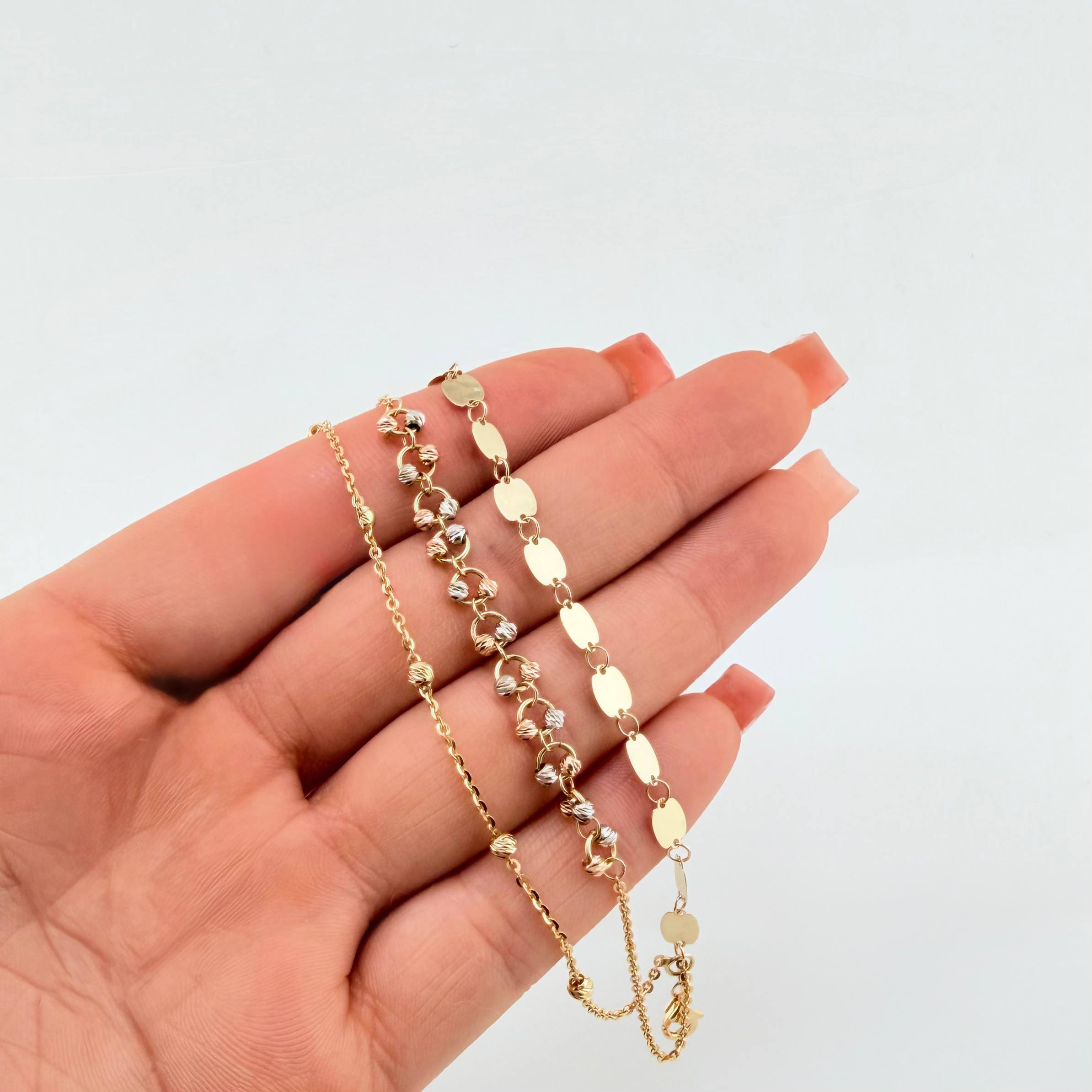 Pulso Aro Seguido Tres Caminos 5.2gr / 17.5cm / 1mm Oro Amarillo +4 18K*