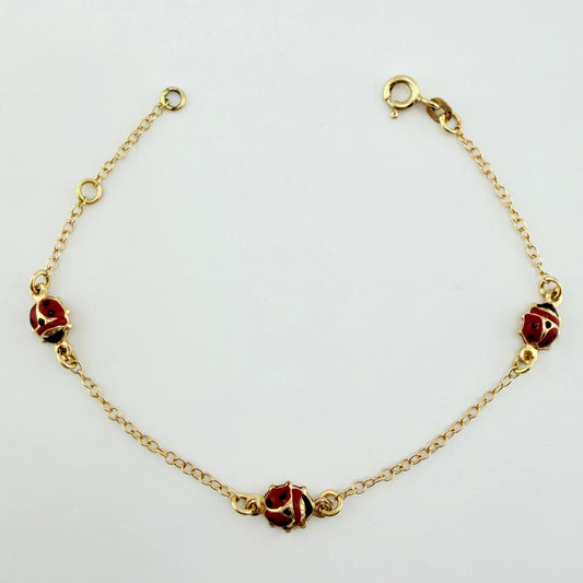 Pulso Aro Seguido Mariquita 1.95gr / 15cm-16.5cm / 1.5mm Oro Amarillo +4 18K*