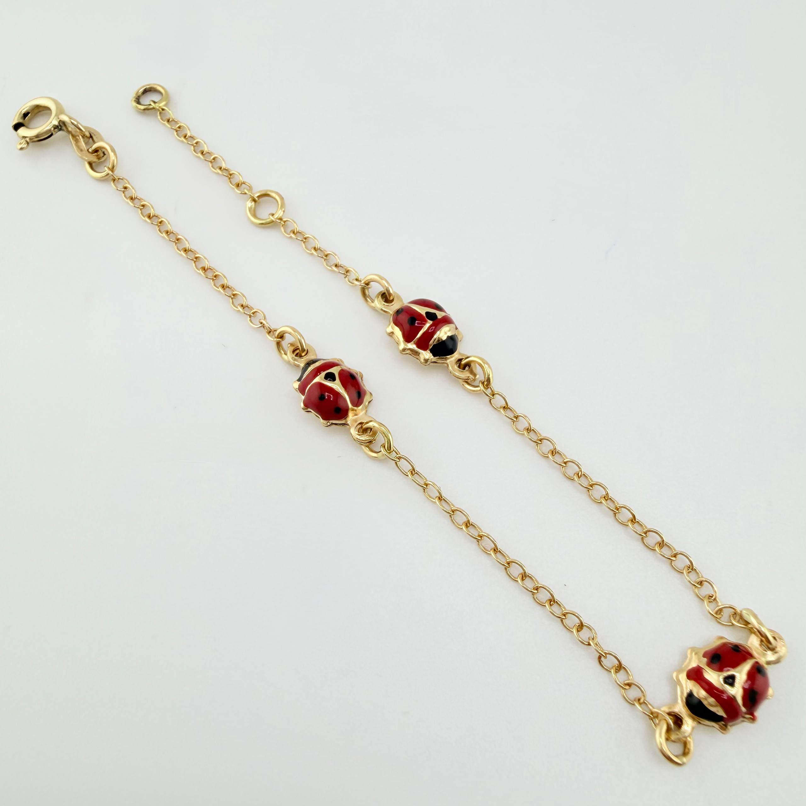 Pulso Aro Seguido Mariquita 1.95gr / 15cm-16.5cm / 1.5mm Oro Amarillo +4 18K*