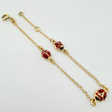 Pulso Aro Seguido Mariquita 1.95gr / 15cm-16.5cm / 1.5mm Oro Amarillo +4 18K*