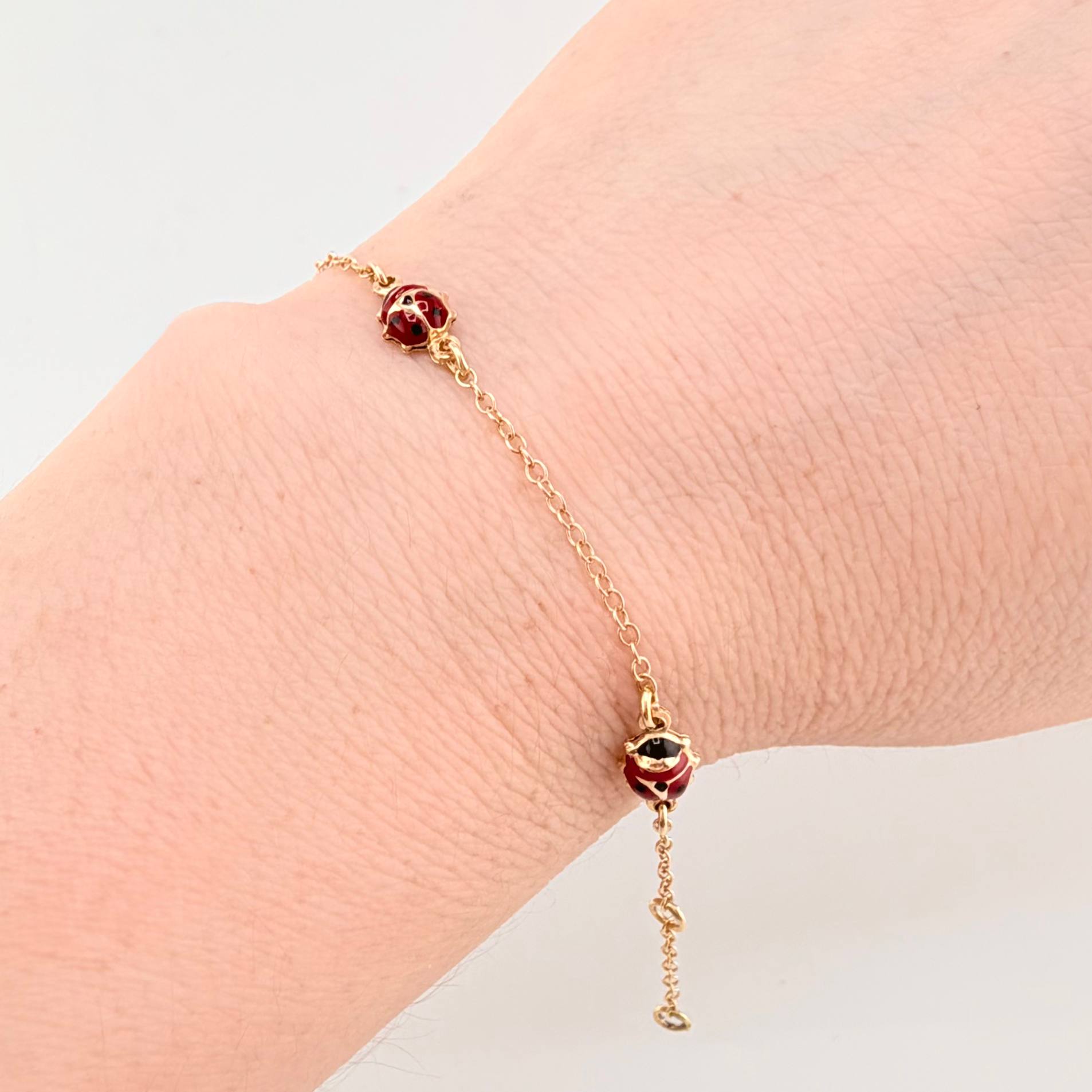 Pulso Aro Seguido Mariquita 1.95gr / 15cm-16.5cm / 1.5mm Oro Amarillo +4 18K*