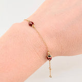 Pulso Aro Seguido Mariquita 1.95gr / 15cm-16.5cm / 1.5mm Oro Amarillo +4 18K*