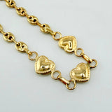 Pulso GC Corazones Bordeados 2.2gr / 17.5cm / 3mm Oro Amarillo 18K
