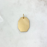 Dije Placa Octagonal 2.85gr / 3.2cm / 27mm*19mm Oro Amarillo