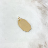 Dije Placa Octagonal 2.85gr / 3.2cm / 27mm*19mm Oro Amarillo