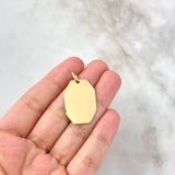 Dije Placa Octagonal 2.85gr / 3.2cm / 27mm*19mm Oro Amarillo