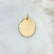 Dije Placa Ovalada 2.45gr / 3.1cm / 25mm*19mm Bordes Diamantados Oro Amarillo