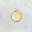 Dije Placa Ovalada 2.3gr / 3.1cm / 25mm*19mm Bordes Diamantados Oro Amarillo