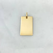 Dije Placa Rectangular 2.5gr / 3.2cm / 36mm*15mm Oro Amarillo