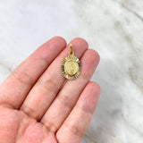 Dije Virgen de Guadalupe 1.9gr / 2.7cm / Diamantada Oro Amarillo