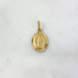 Dije Virgen de Guadalupe 1.35gr / 2.2cm / Diamantada Oro Amarillo