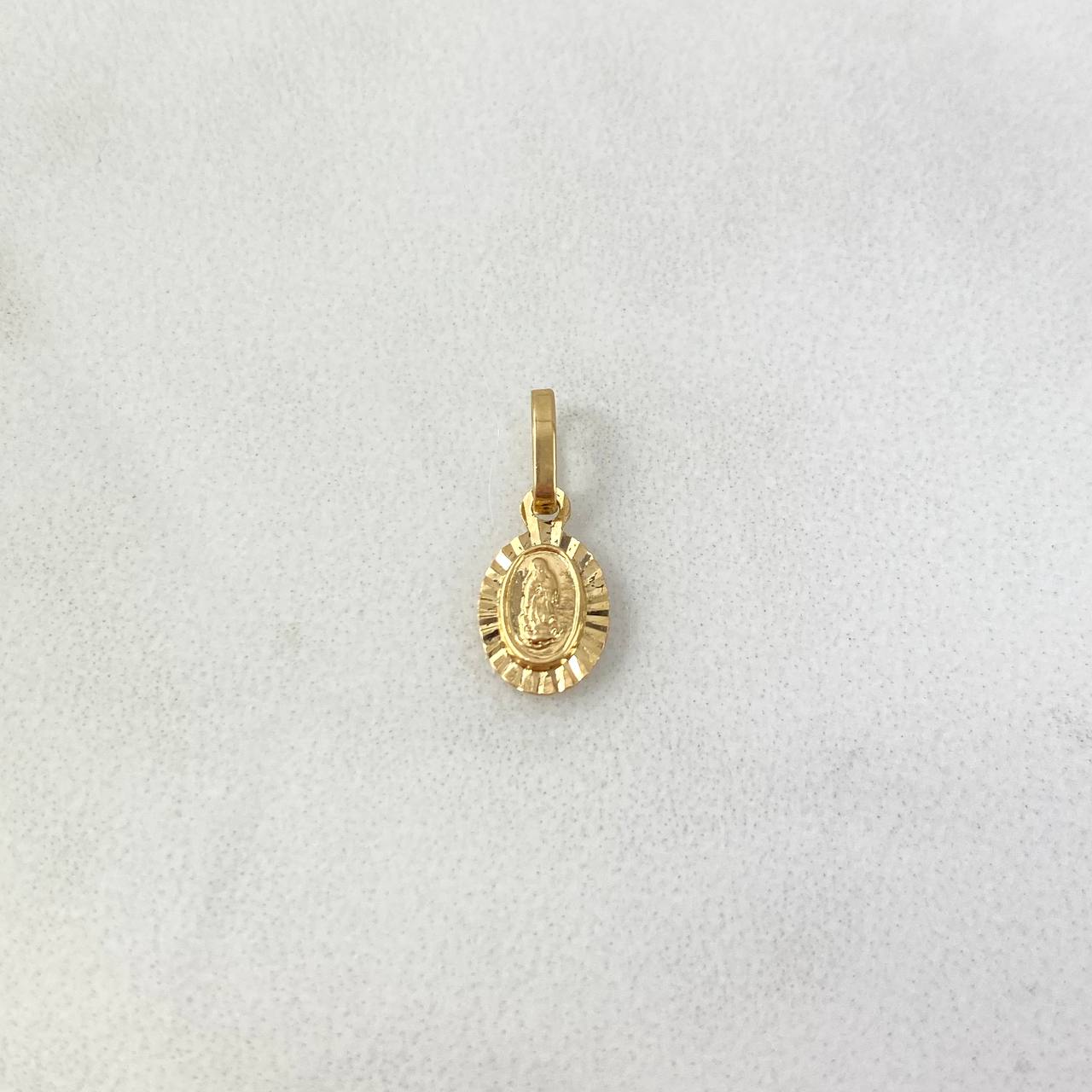 Dije Virgen de Guadalupe 0.45gr / 1.5cm / Diamantada Oro Amarillo