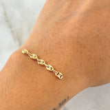 Herraje Retazo GC 5 Eslabones 0.5gr / 3.7cm / 4mm Oro Amarillo 18K