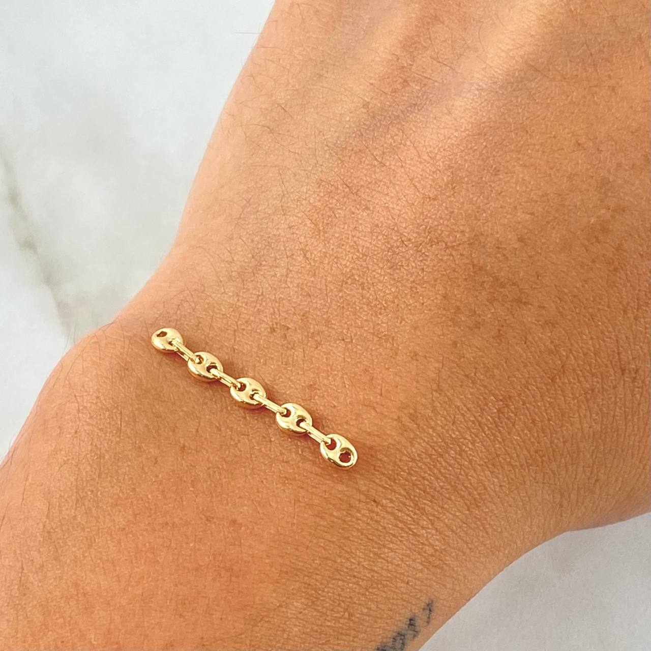 Herraje Retazo GC 0.3gr / 3cm / 3mm Oro Amarillo 18K ©