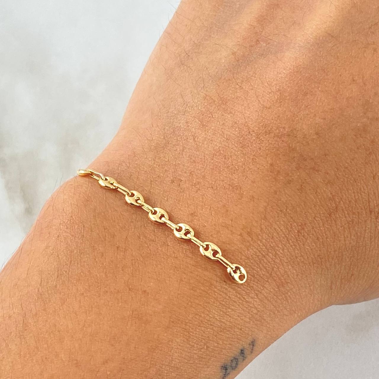 Herraje Retazo GC 0.45gr / 4cm / Oro 18K *