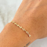 Herraje Retazo GC 8 Eslabones 0.5gr / 5cm / 3.3mm Oro Amarillo 18K