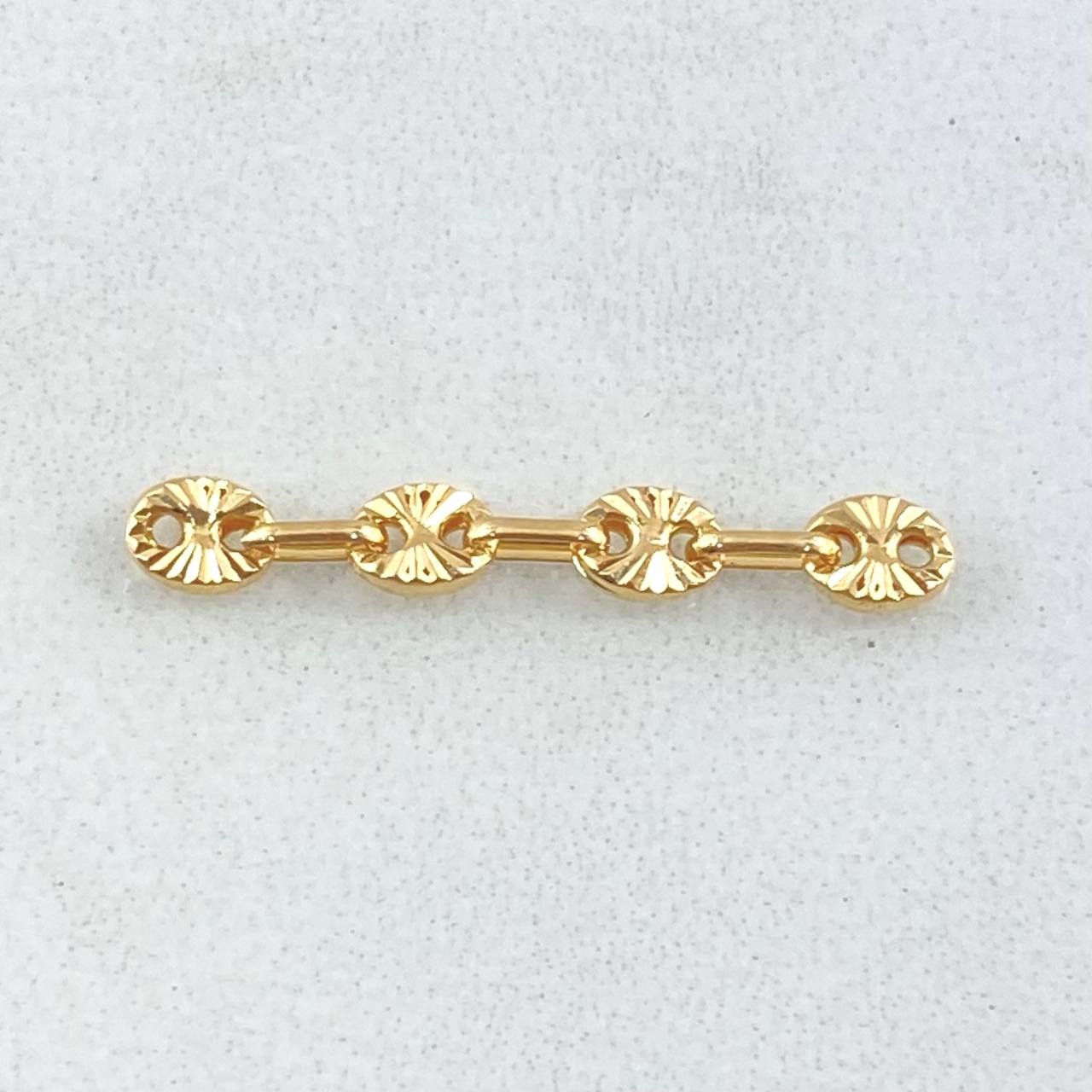 Herraje Retazo GC 4 Eslabones 0.35gr / 2.4cm / 3.4mm Oro Amarillo 18K