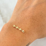 Herraje Retazo GC 4 Eslabones 0.35gr / 2.4cm / 3.4mm Oro Amarillo 18K