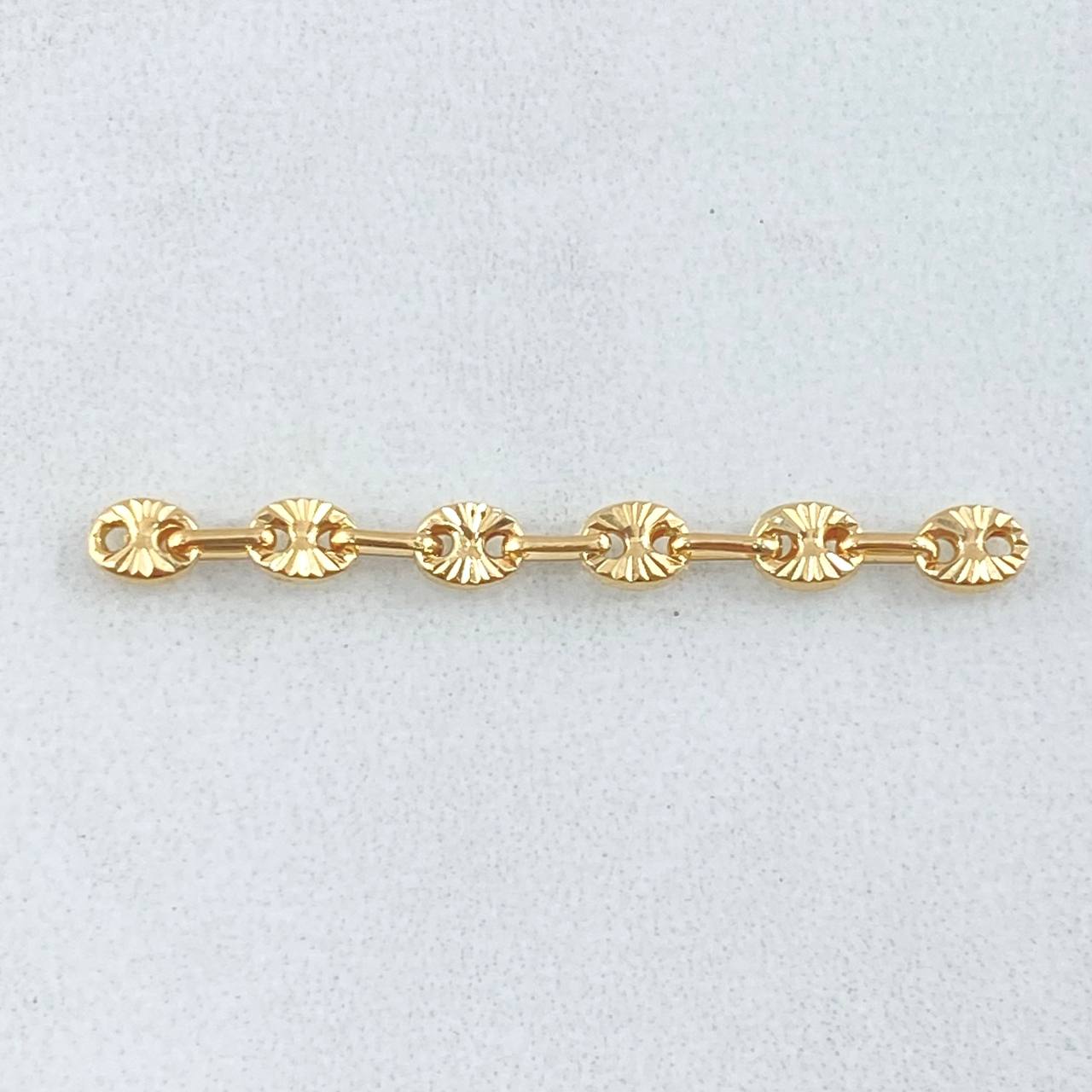 Herraje Retazo GC 0.4gr / 3.5cm / Oro Amarillo 18K