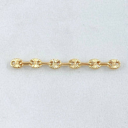 Herraje Retazo GC 6 Eslabones 0.5gr / 3.8cm / 3.4mm Oro Amarillo 18K