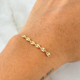 Herraje Retazo GC 0.4gr / 3.5cm / Oro Amarillo 18K