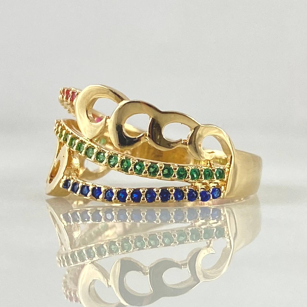 Anillo Olas Cubanas 3.4gr / T7 / Oro 18K ©