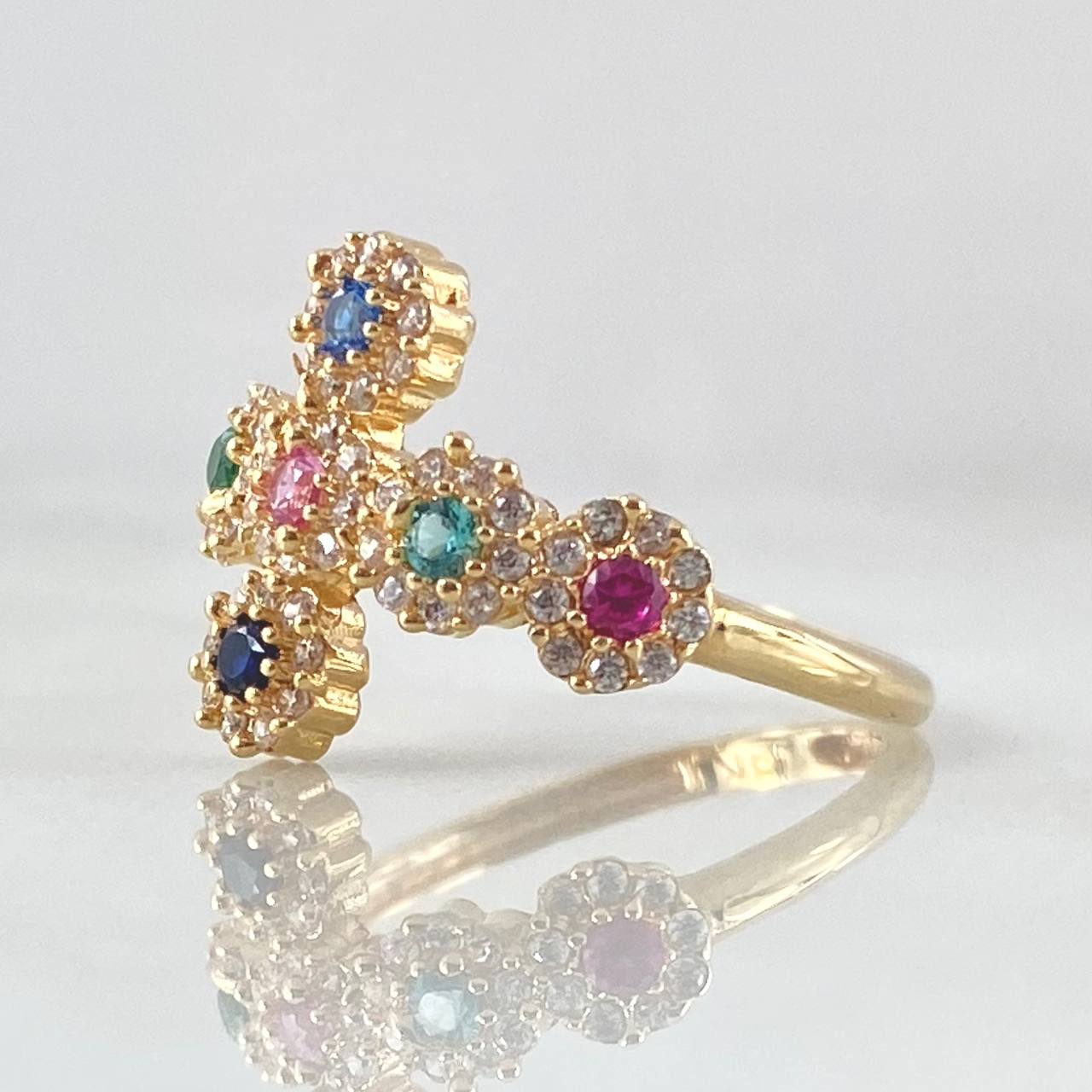 Anillo Cruz Tupida 2.35gr / T6 1/4 / Oro 18K ©